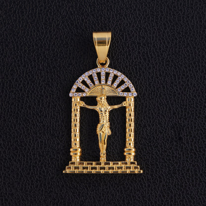 Jesus Temple Pendant - Gold