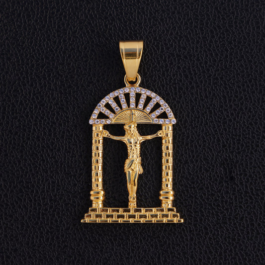 Jesus Temple Pendant - Gold