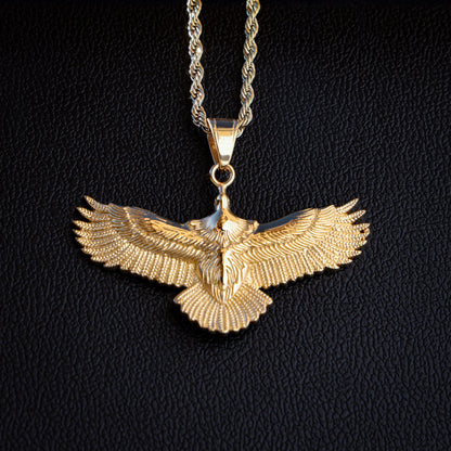 Flying Eagle Pendant - Gold