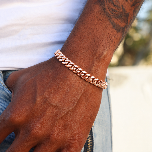 8mm Miami Cuban Bracelet - Rose Gold