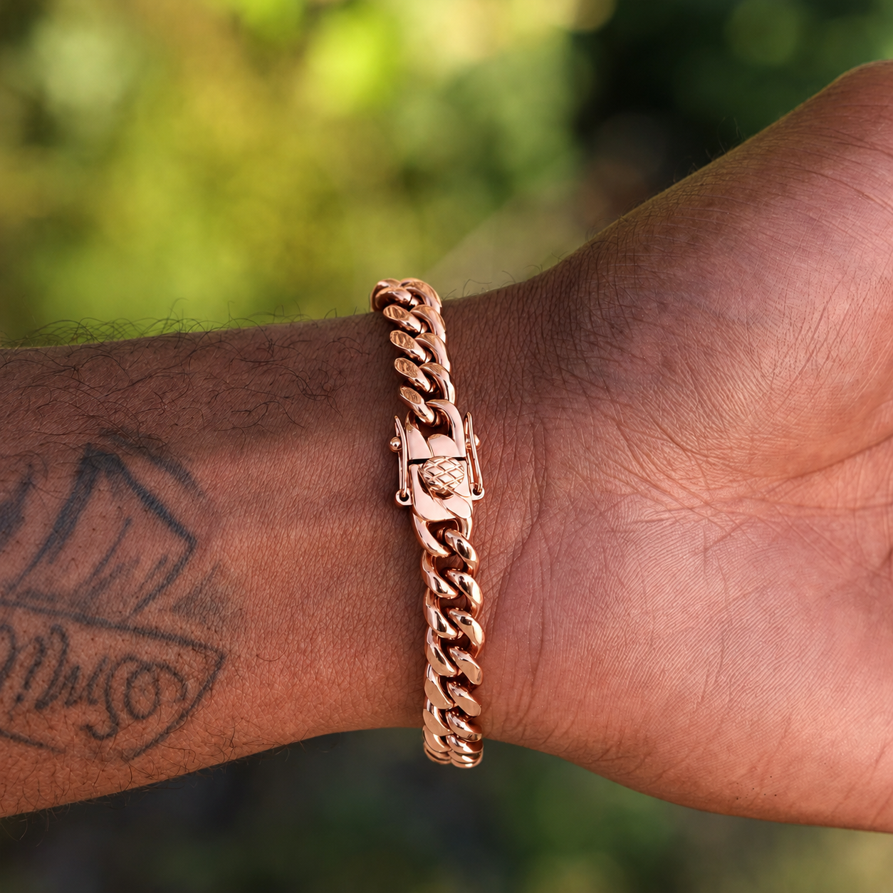 8mm Miami Cuban Bracelet - Rose Gold
