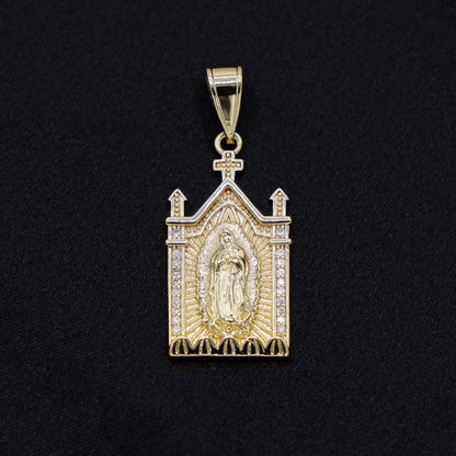 Virgin Mary Temple Necklace - Gold