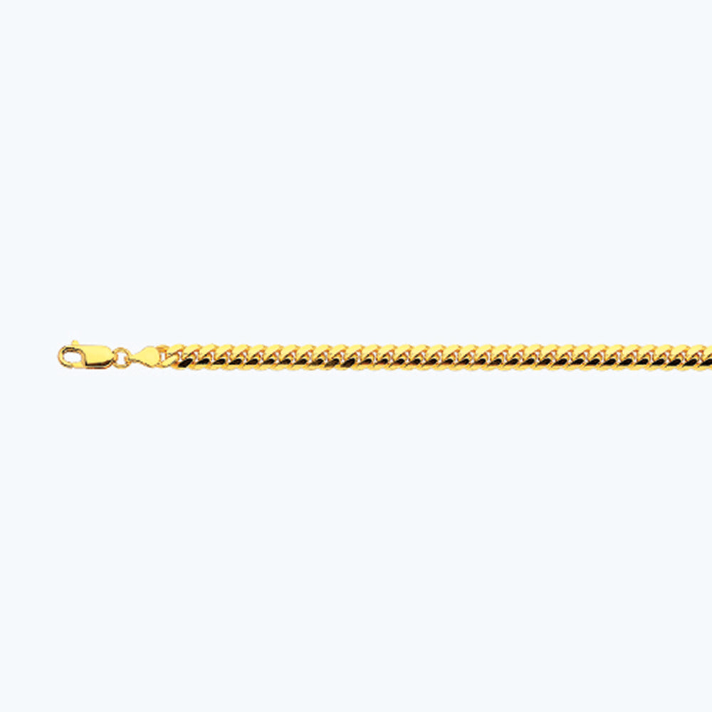 5mm Solid Miami Cuban Chain - 14k Gold