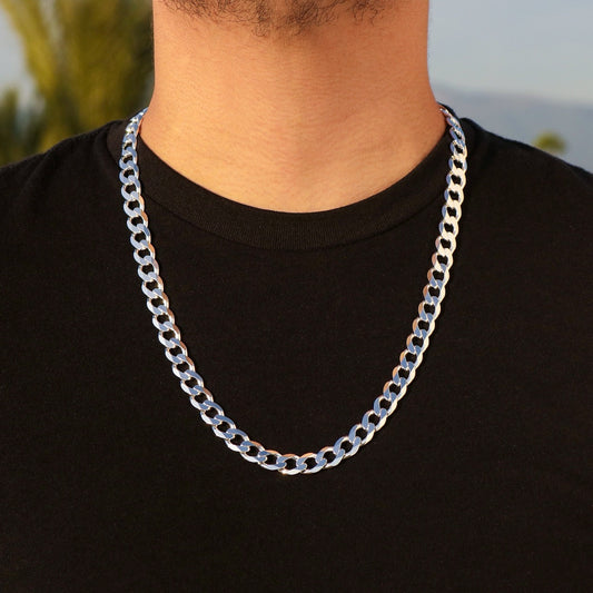 10mm Cuban Chain - Real 925 Silver