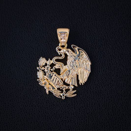 Mexican Eagle Pendant - Gold