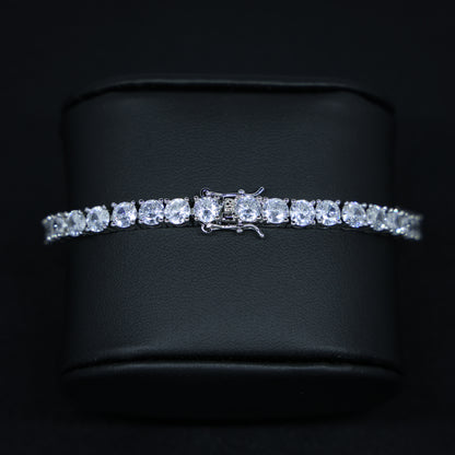 5mm Moissanite Tennis Bracelet - 925 Silver