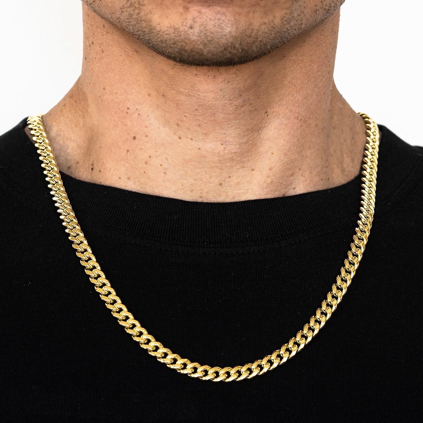 8mm Solid Miami Cuban Chain - 14k Gold