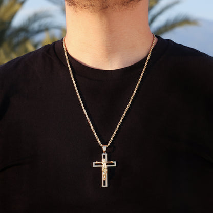 Jesus Crucifix Pendant - Gold