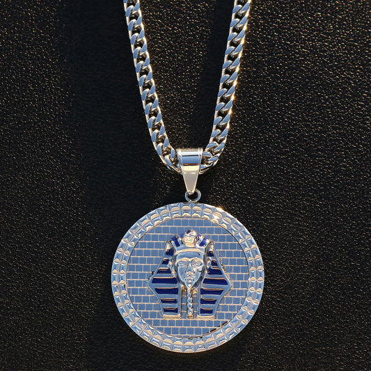 Big Egyptian Pharaoh Medallion Pendant - Premium 316L Stainless