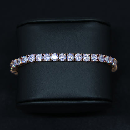 5mm Moissanite Tennis bracelet  - Rose Gold over 925 Silver