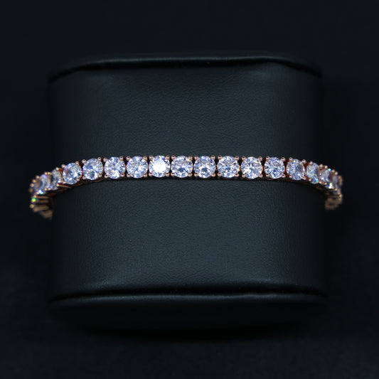 5mm Moissanite Tennis bracelet  - Rose Gold over 925 Silver