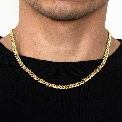 6mm Solid Miami Cuban Chain - 14k Gold