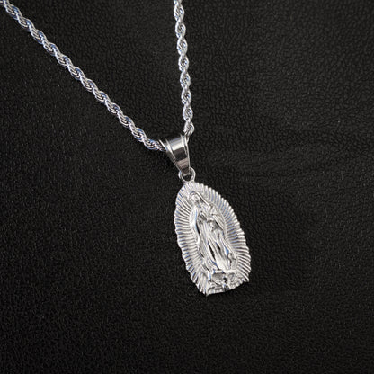 Small Virgin Mary Pendant - Premium 316L Stainless