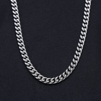 8mm Miami Cuban Chain (Iced Out Clasp) - Premium 316L Stainless