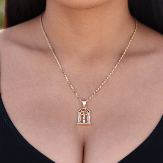 Jesus Temple Necklace - Gold