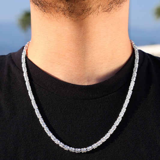 4.2mm Byzantine Chain - 925 Silver