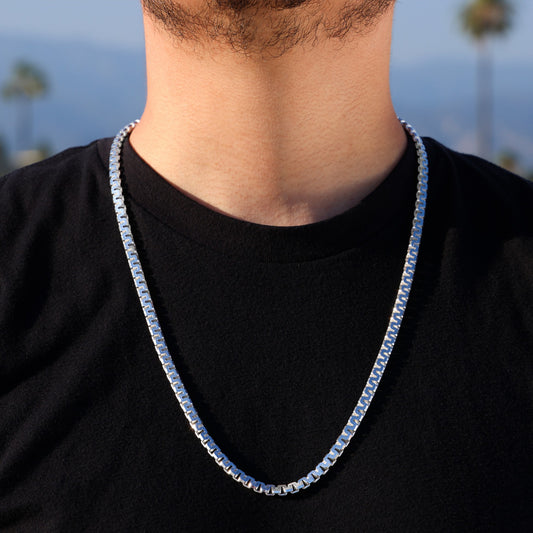 5mm Aztec Link Chain - 925 Silver