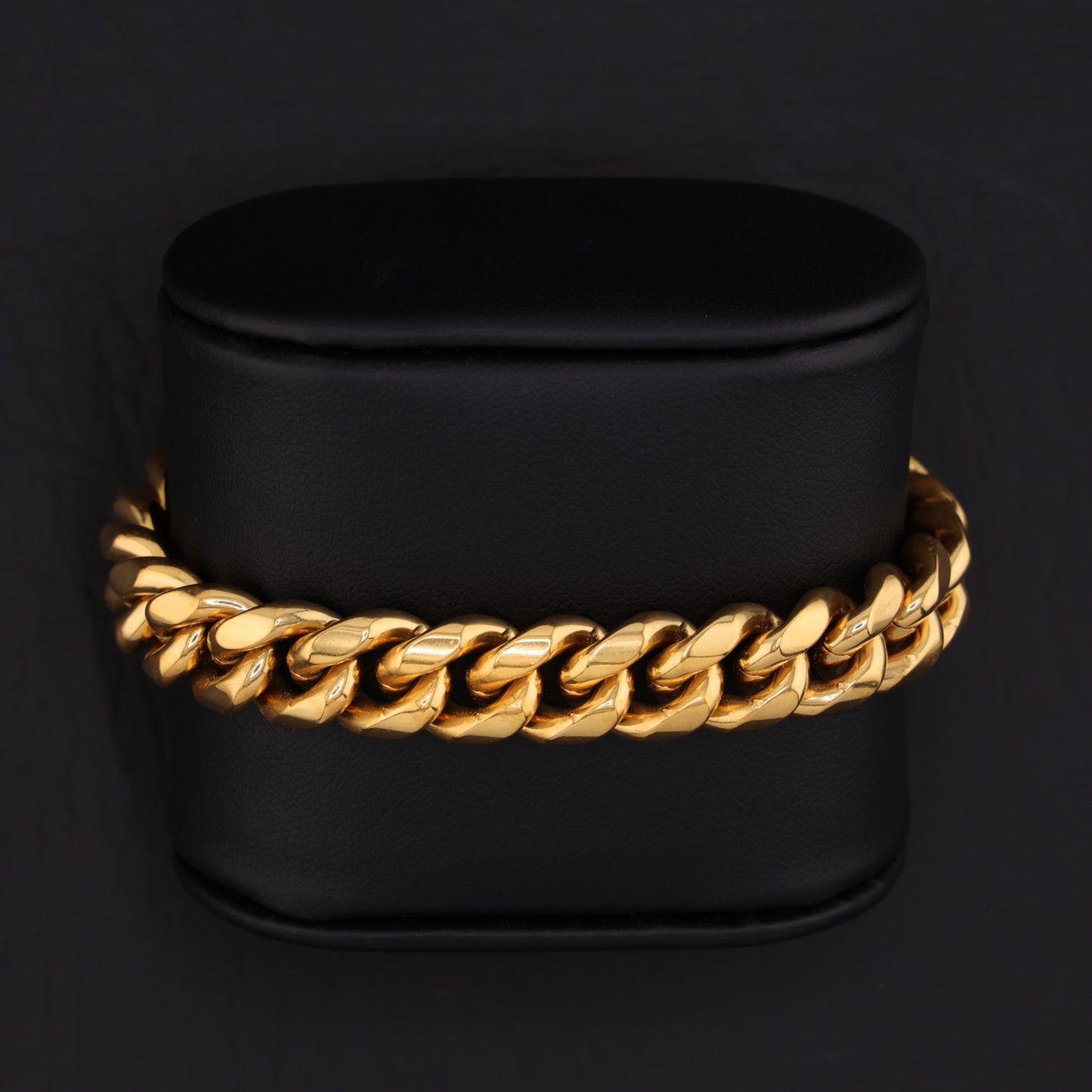 12mm Miami Cuban Bracelet - Gold