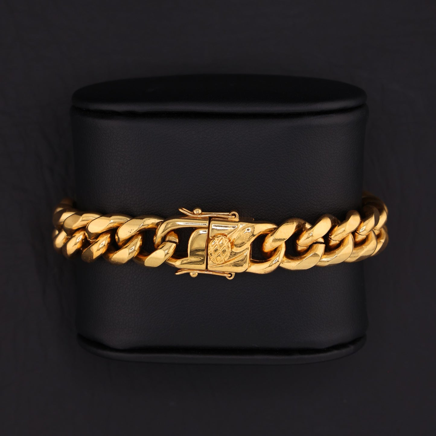 12mm Miami Cuban Bracelet - Gold