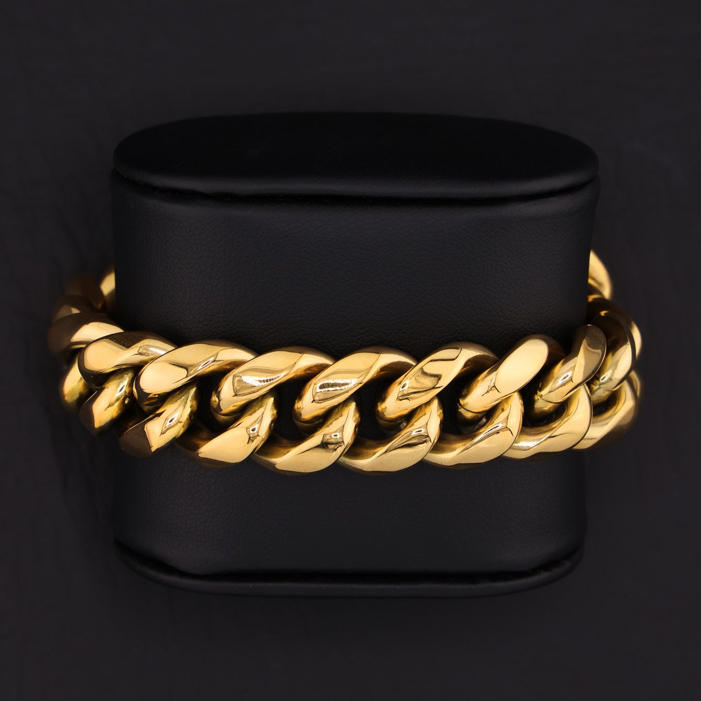 18mm Miami Cuban Bracelet - Gold