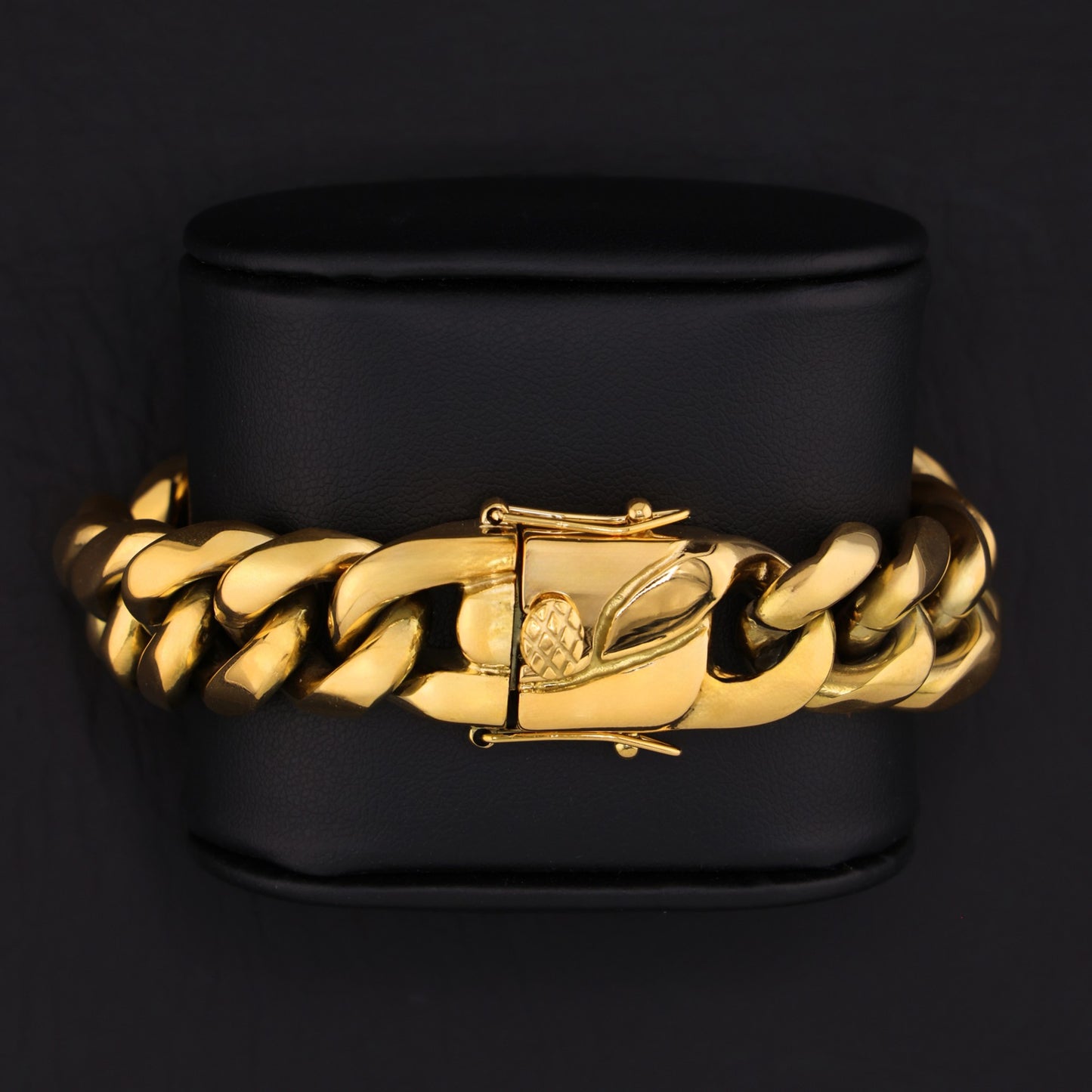 18mm Miami Cuban Bracelet - Gold