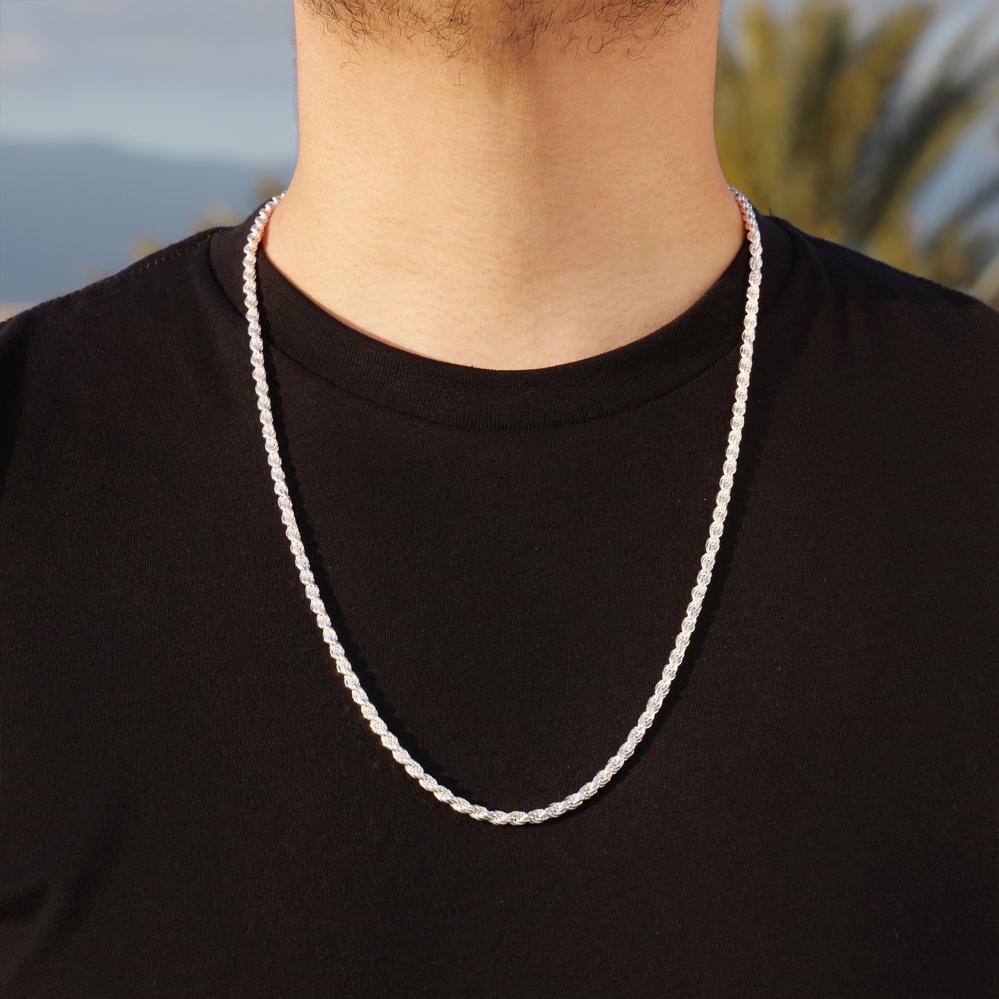 4mm Rope Chain - 925 Silver – Huerta Jewelry