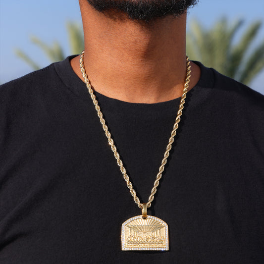 Iced Last Supper Pendant - Gold