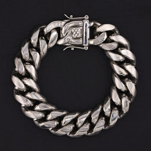 18mm Miami Cuban Bracelet - Premium 316L Stainless