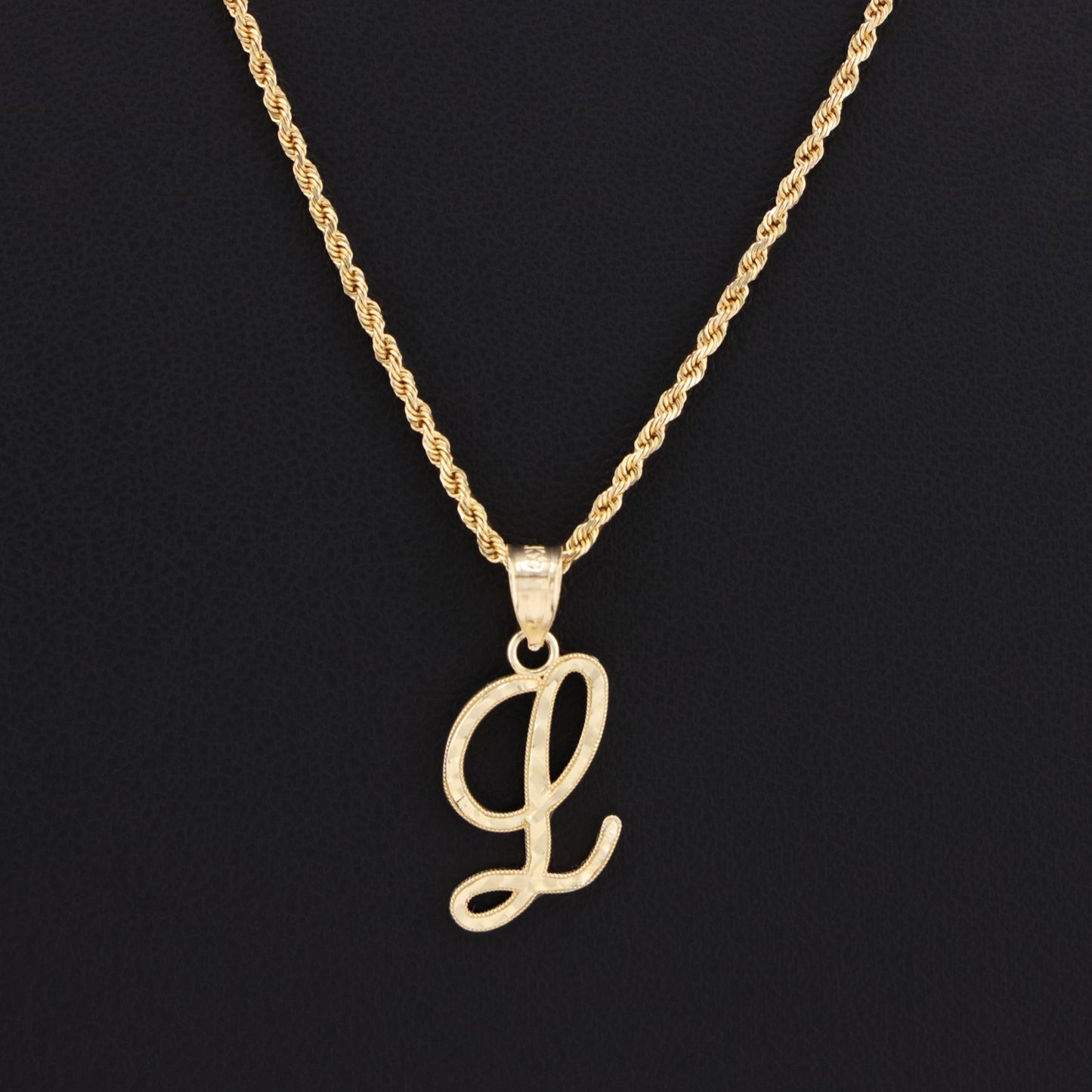 Initial Letter Pendant - 14k Gold