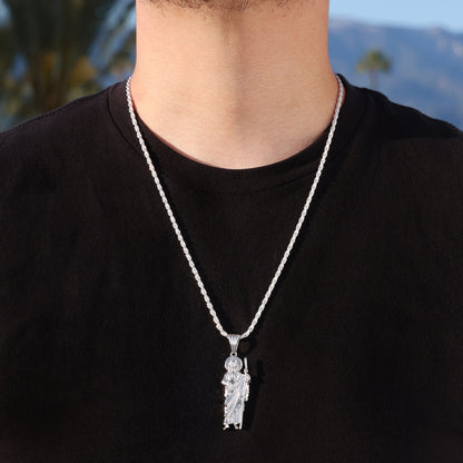 Plain San Judas Pendant - 925 Silver