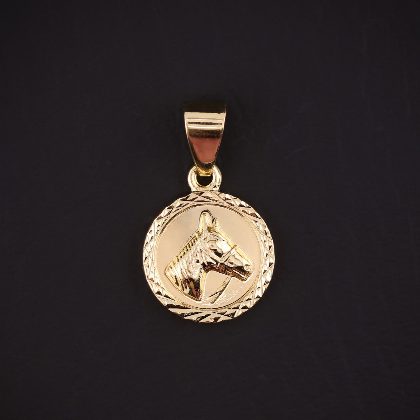 Horse Head Necklace - Gold