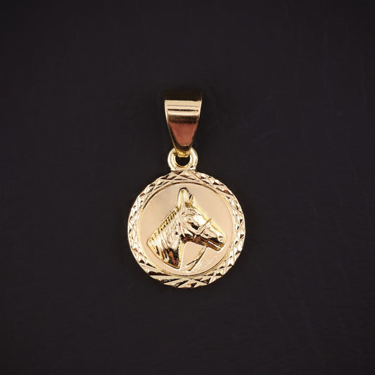 Horse Head Necklace - Gold