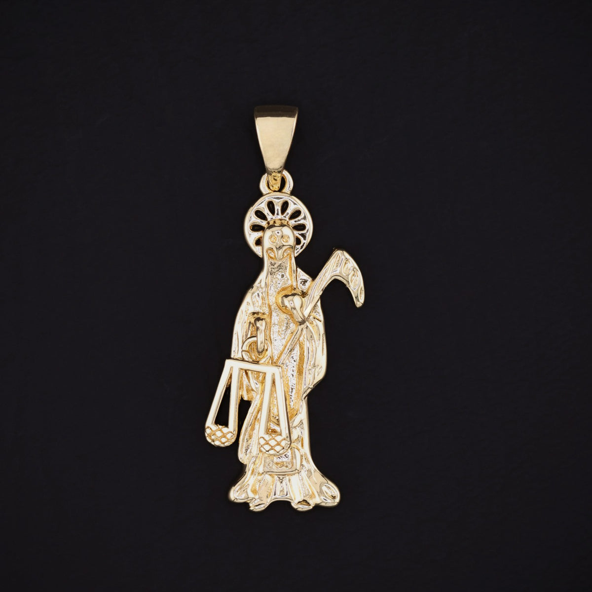 Santa Muerte Necklace - Gold
