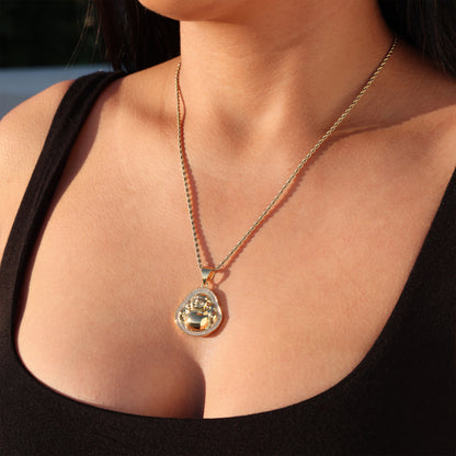 Icy Buddha Necklace - Gold