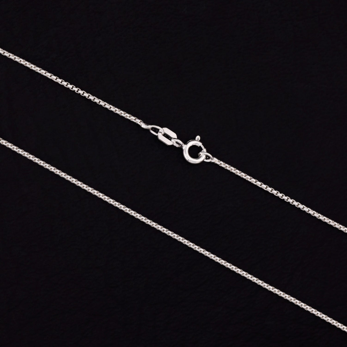 1mm Round Box Necklace - 925 Silver