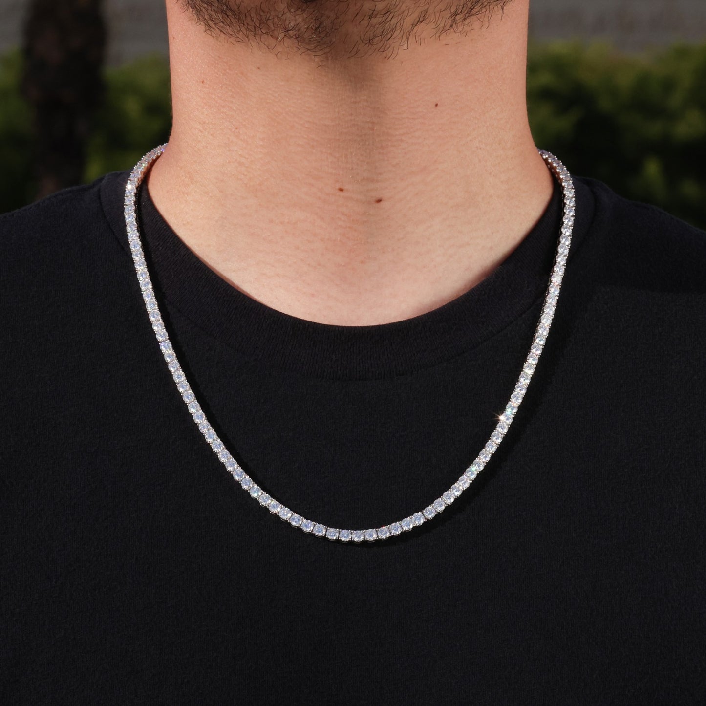 4mm Moissanite Tennis Chain - 925 Silver