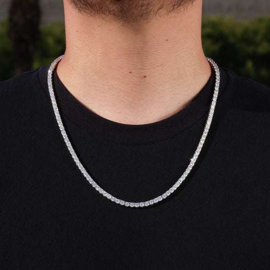 4mm Moissanite Tennis Chain - 925 Silver