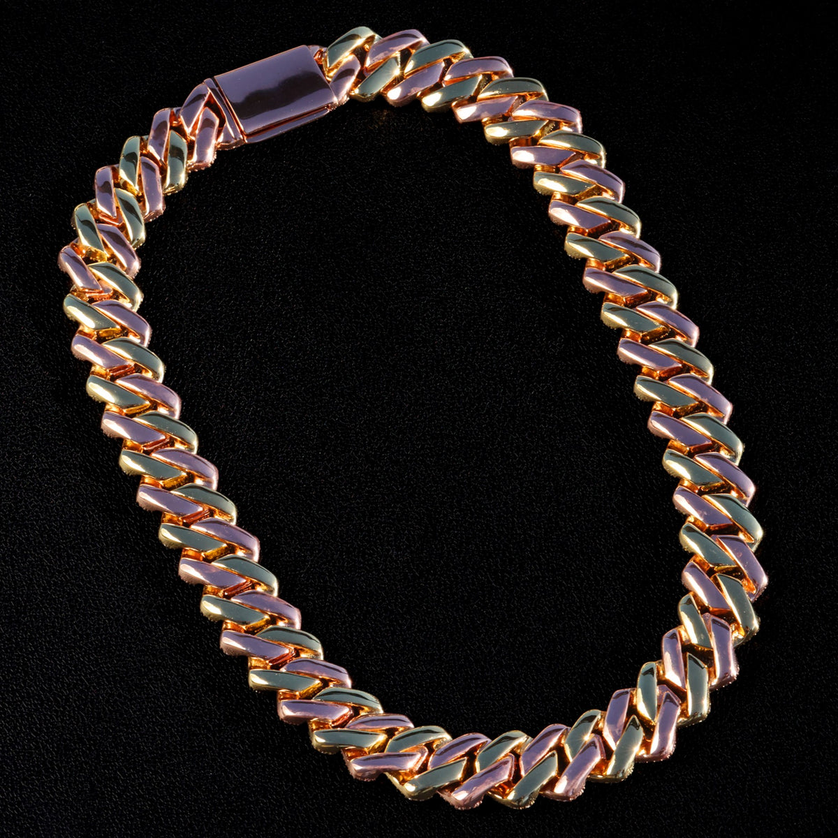 19mm Diamond Prong Link Chain - 2 Tone