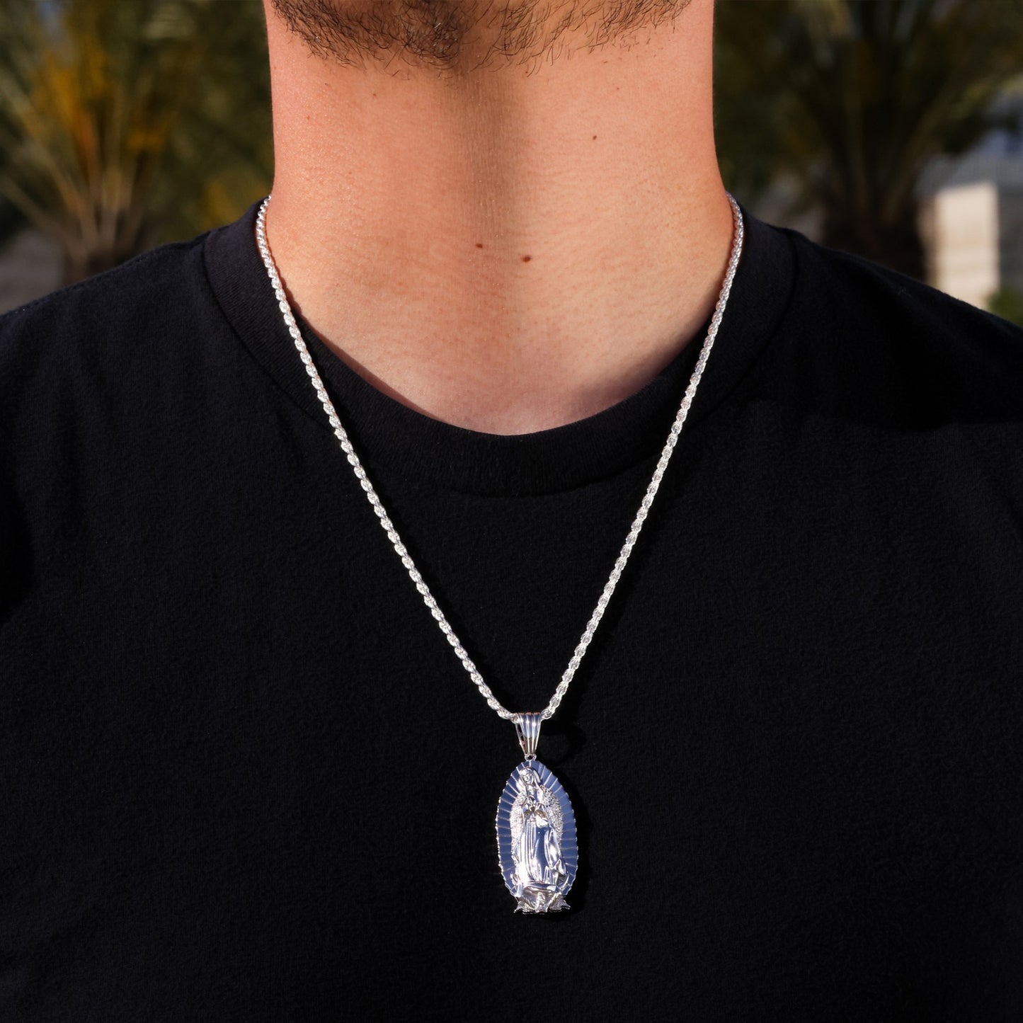 Virgin Mary Pendant - 925 Silver