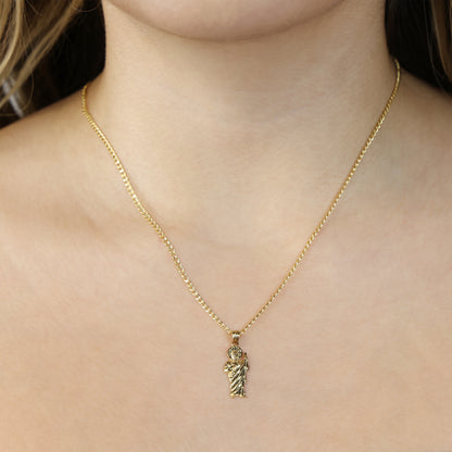 Small San Judas Pendant - 14k Gold