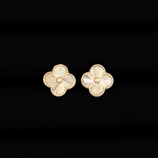 Clover Earrings - 10k Gold