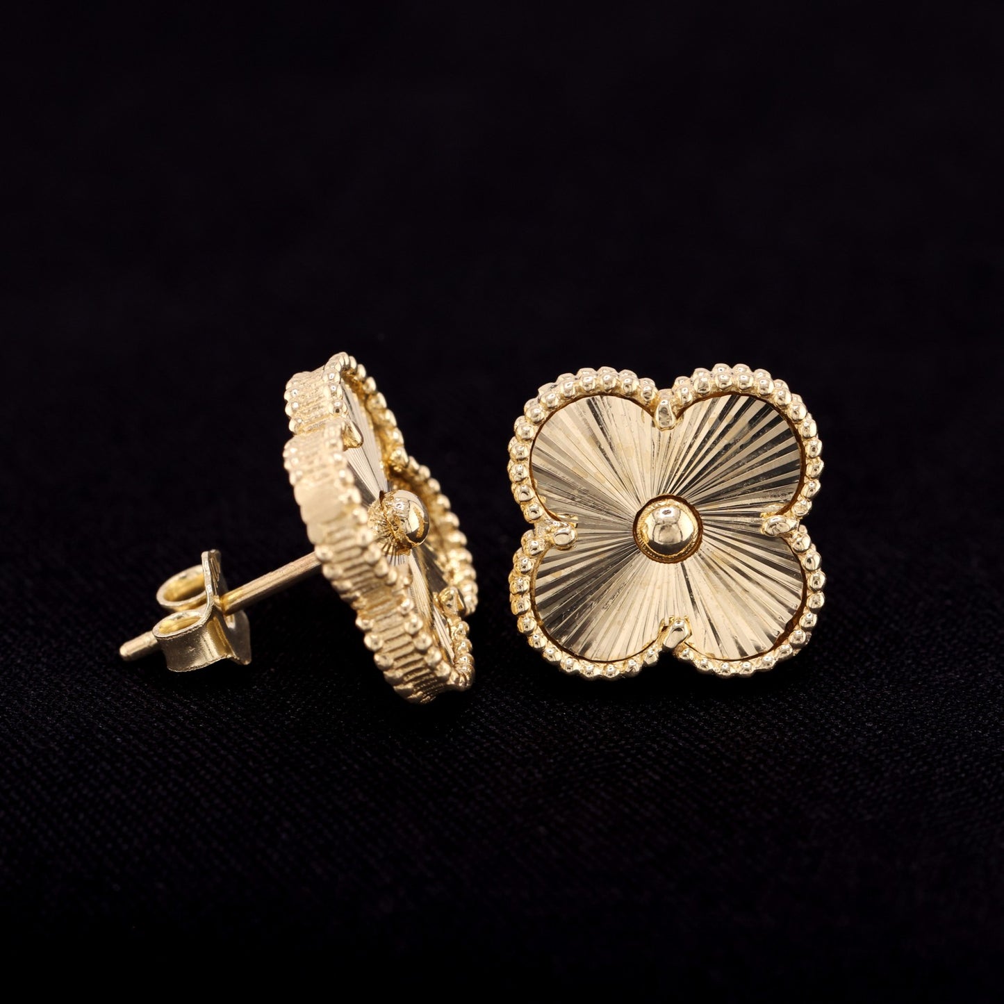 Clover Earrings - 10k Gold