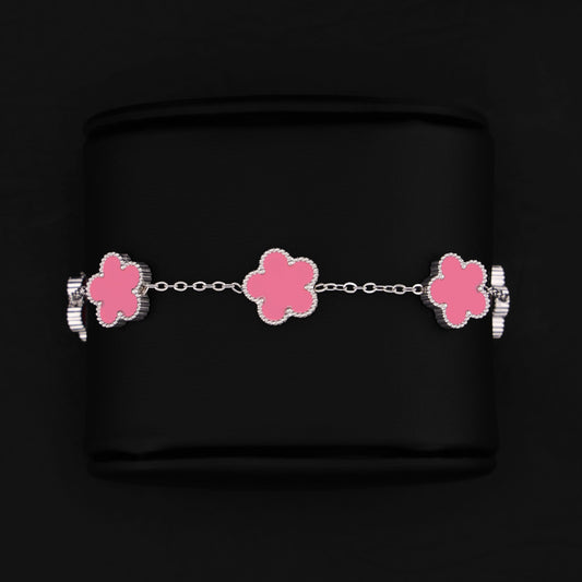 Pink Clover Bracelet - Premium 316L Stainless