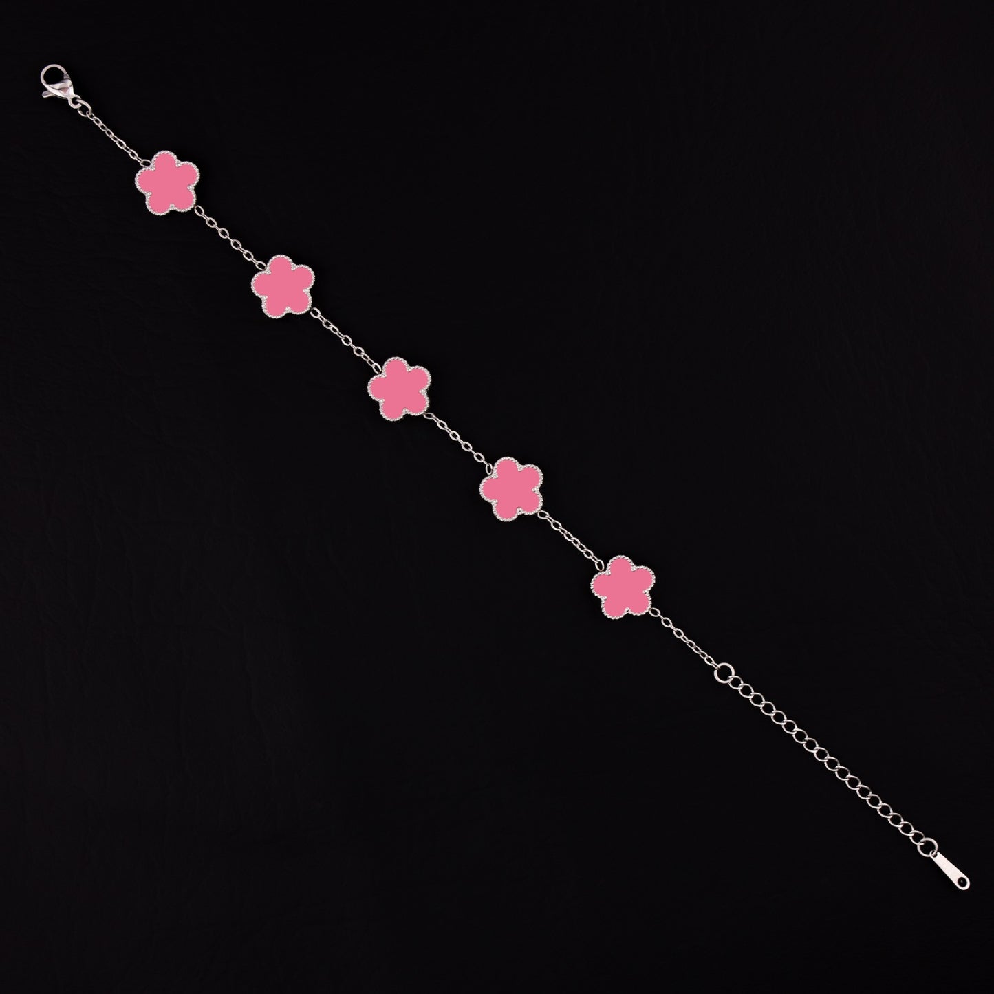 Pink Clover Bracelet - Premium 316L Stainless