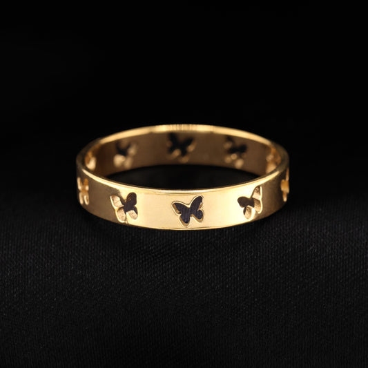 Butterfly Band Ring - Gold