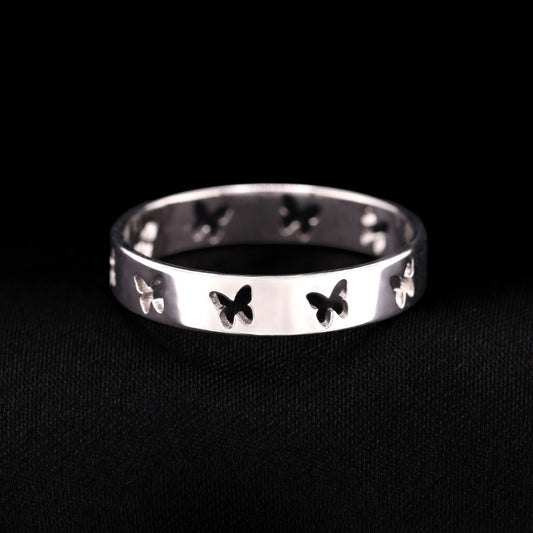 Butterfly Band Ring - Premium 316L Stainless