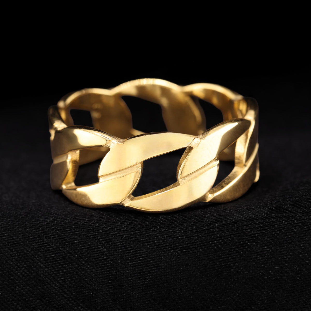 9mm Cuban Ring - Gold
