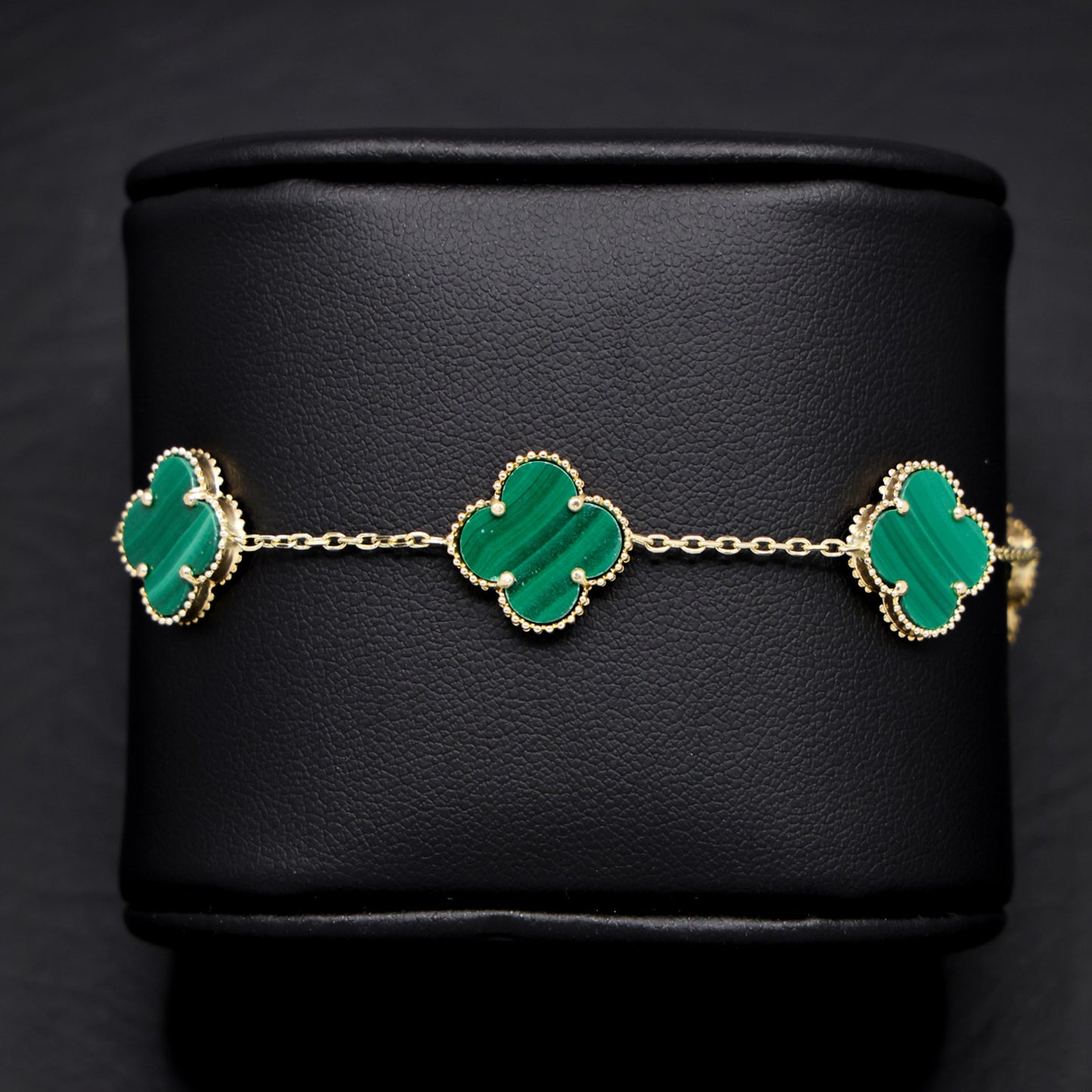 Green Clover Bracelet - 14k Gold