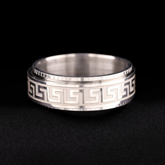 Aztec Spinner Band Ring - Premium 316L Stainless