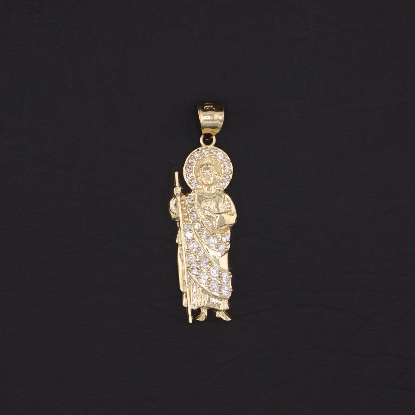 Iced San Judas Pendant - 10k Gold